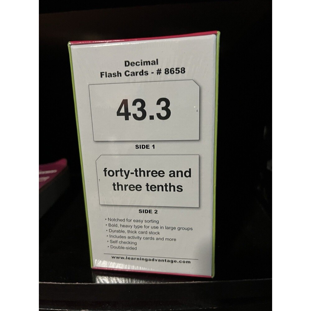 Learning Advantage Decimal Flash Cards - Picture 2 of 2